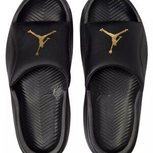 Jordan Franchise Slides Men's Sandal, Comfort, Black/Metallic Gold Sz: 13 | NWB
